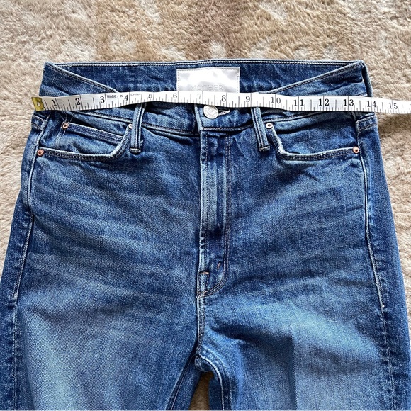Mother The Dazzler High Rise Straight Leg Jean Medium Blue Cowboys Don't Cry 26 - Picture 3 of 16